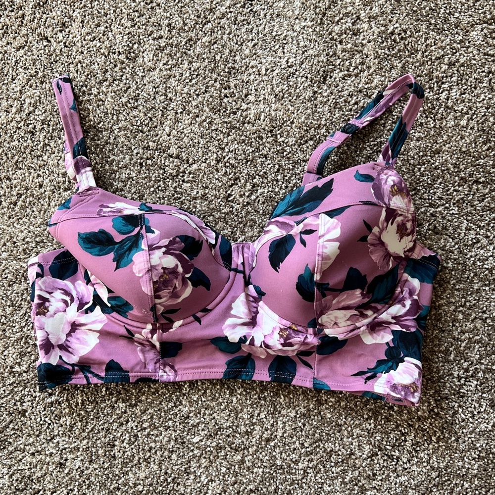 Torrid Women’s Longline Floral Bikini Top